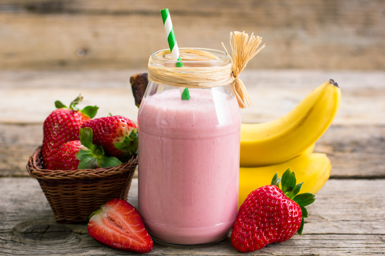 Jordbær banan smoothie